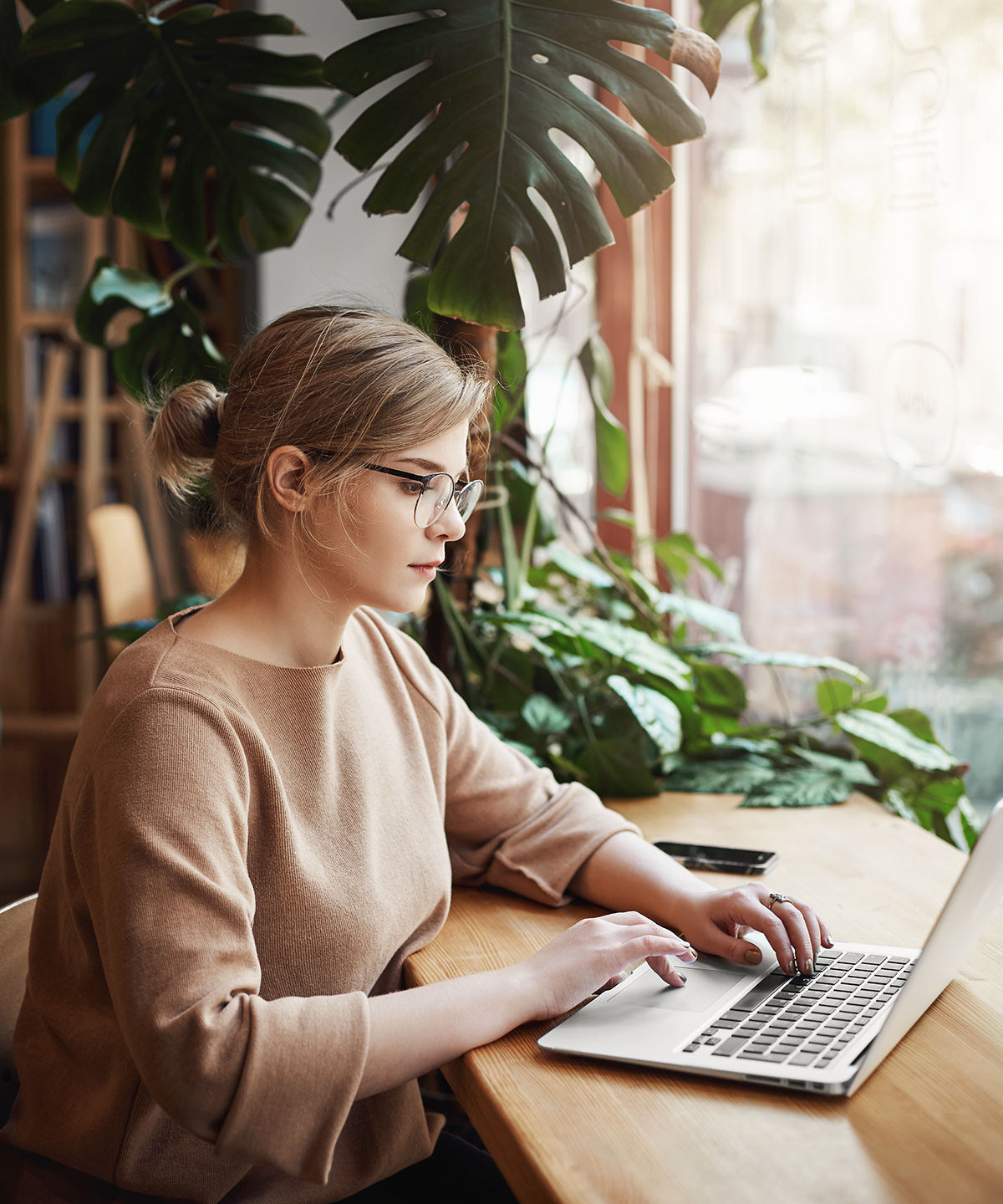 woman at computer